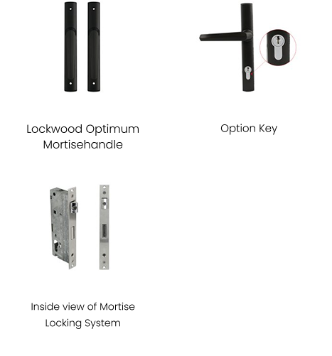 French swing door handle