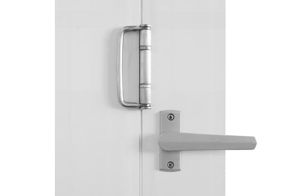Satin chrome twin bolt lock